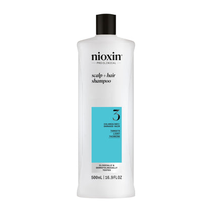 NIOXIN front bottle view showing product packaging and benefit