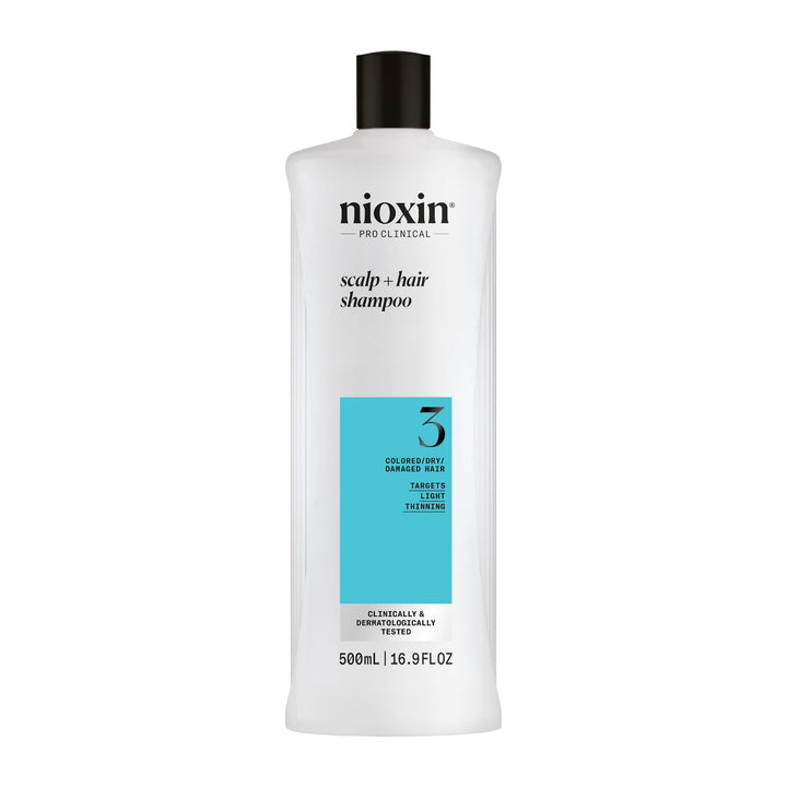 NIOXIN front bottle view showing product packaging and benefit