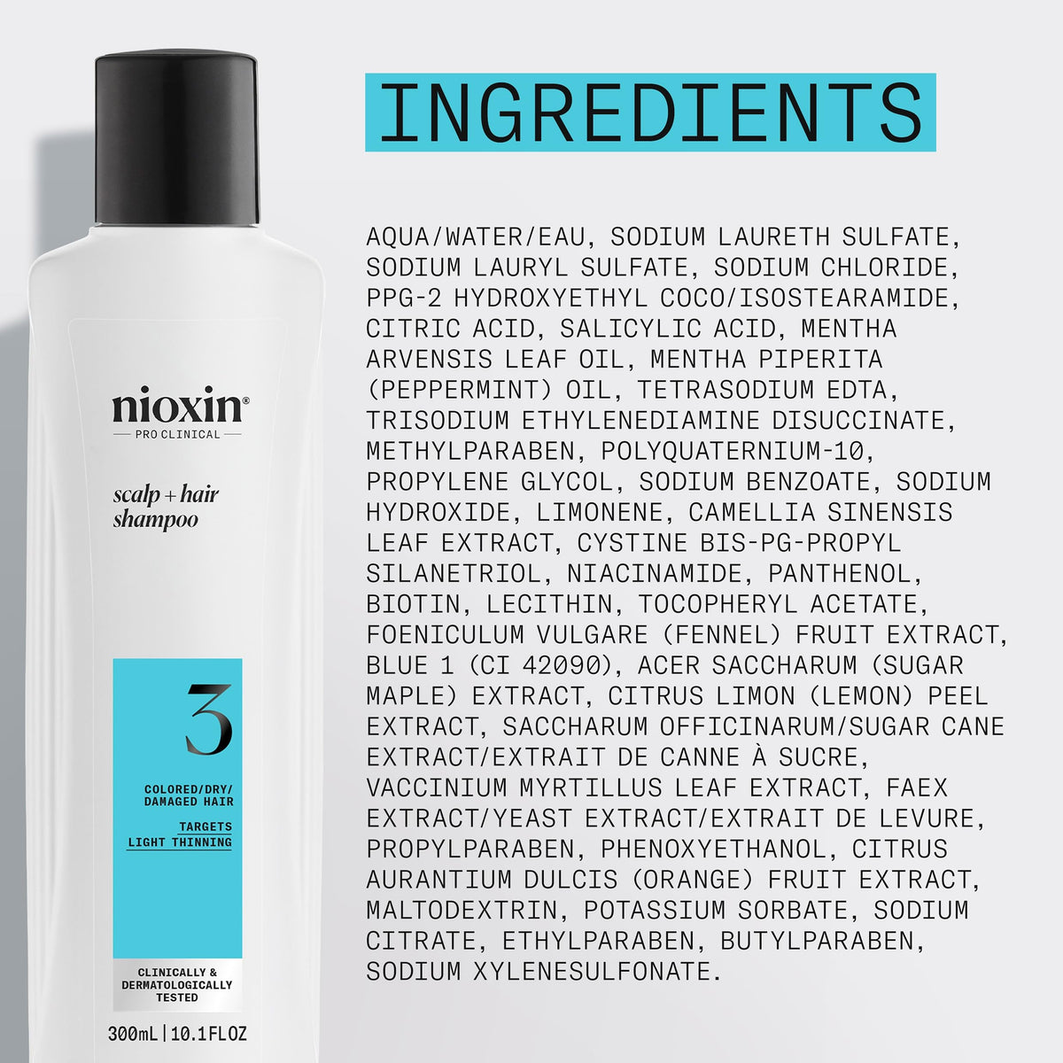 NIOXIN lifestyle bathroom display showing salon quality and home routine appeal
