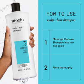 NIOXIN shampoo lather texture close-up demonstrating gentle cleanse