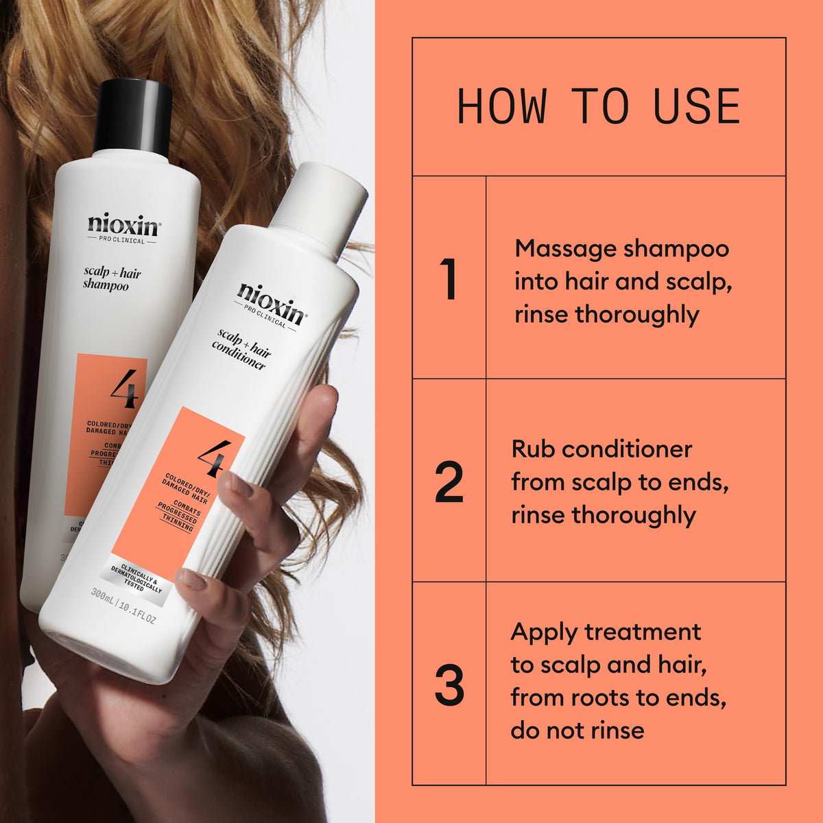Nioxin product label close-up highlighting niacinamide and biotin