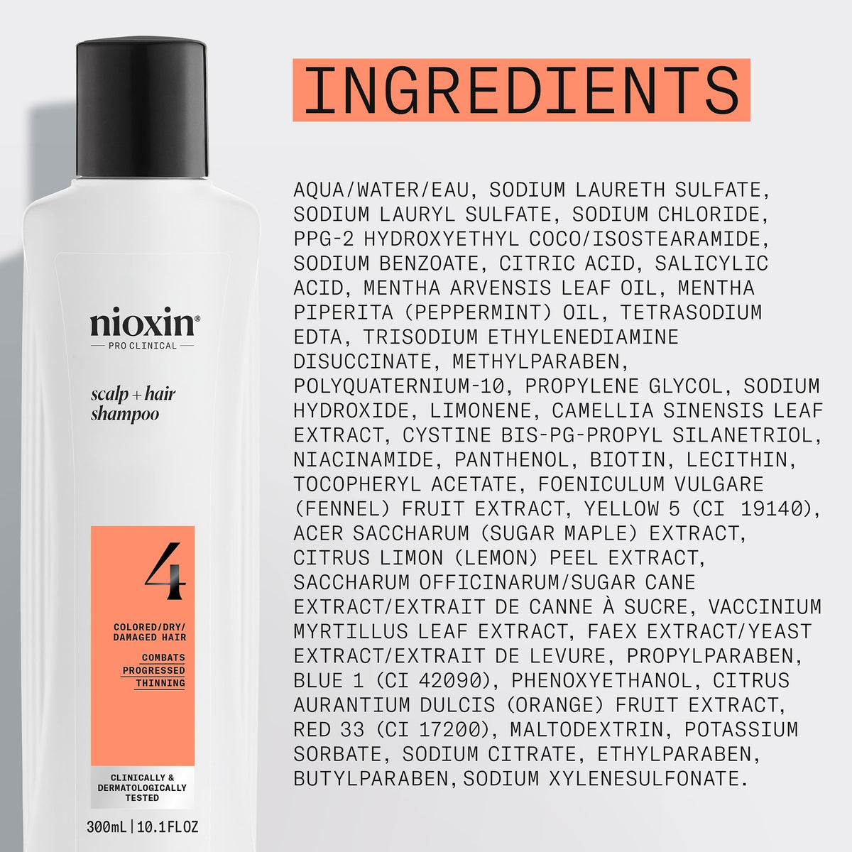 nioxin on bathroom shelf lifestyle shot conveying professional salon care