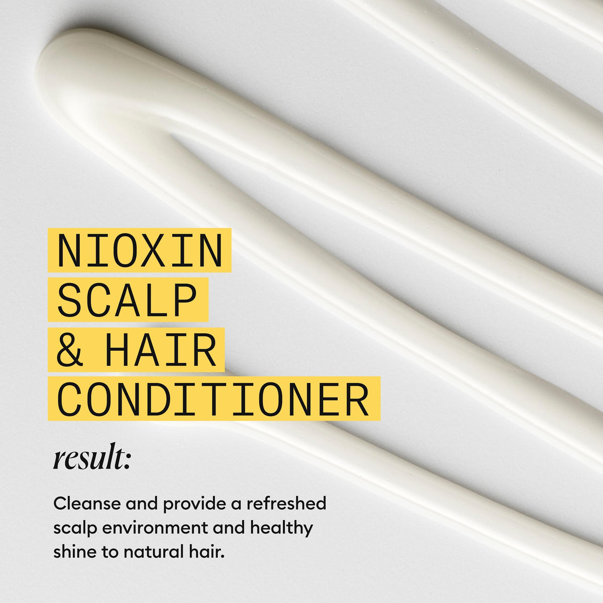 Nioxin system 1 styled hair before and after image showing visible fuller-looking results