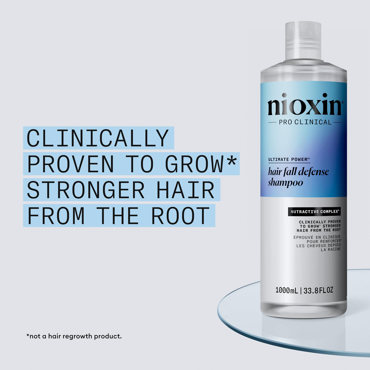 NIOXIN shampoo lather on hair showing gentle foam and cleansing