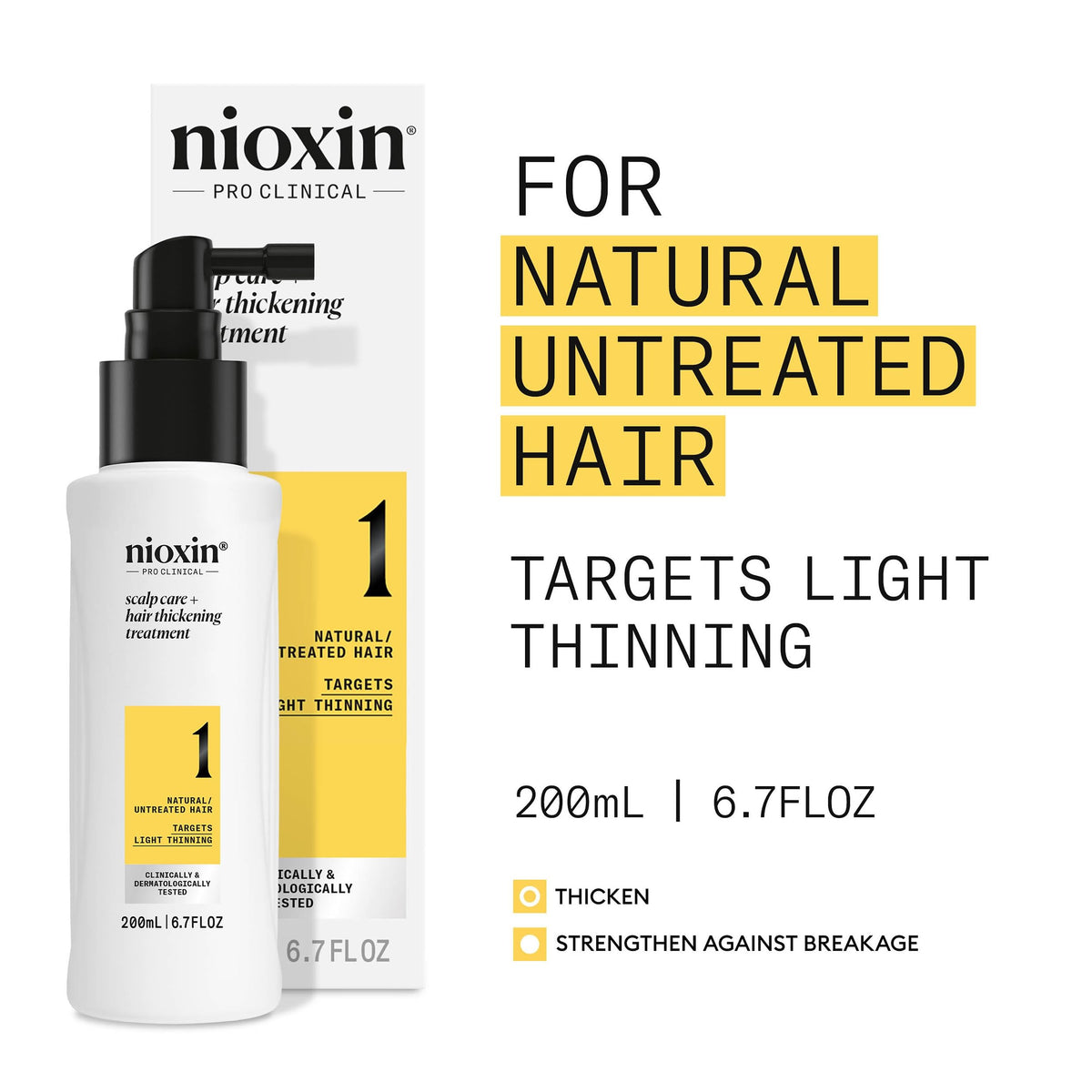 Nioxin thickening serum texture on fingertip highlighting lightweight feel