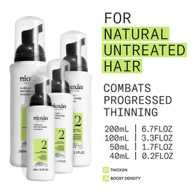 NIOXIN leave-in treatment texture on hand demonstrating lightweight feel