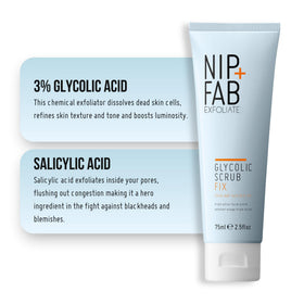 Nip+Fab squeezed onto palm showing easy dispensing and usage benefit
