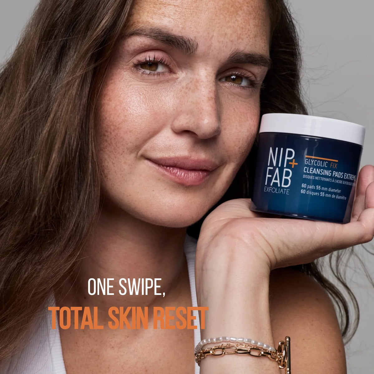 Nip+Fab product label showing active AHA BHA ingredients for clearer pores
