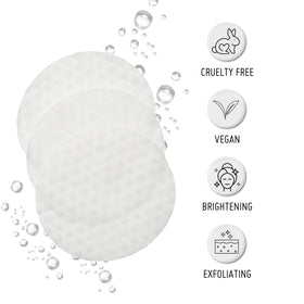 Nip+Fab pad texture close-up showing soaked exfoliant for smooth skin renewal