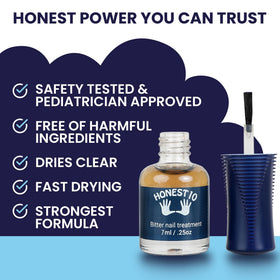 Nipit Honest10 brush applying clear polish for quick, easy deterrence