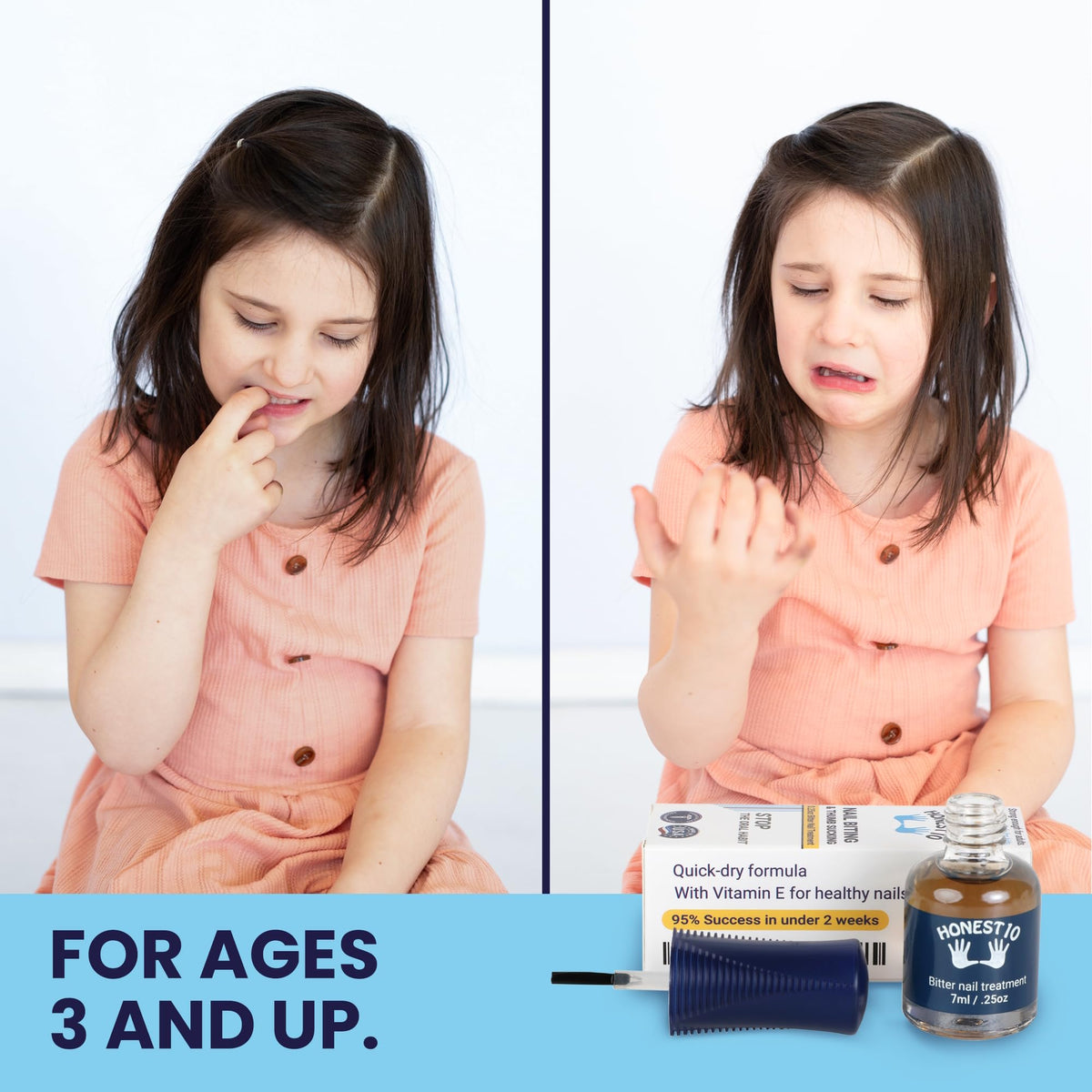 Nipit Honest10 beside common items to show 0.25 oz size and portability benefit