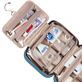 NISHEL elastic pockets holding brushes and tubes to prevent spills and keep organized