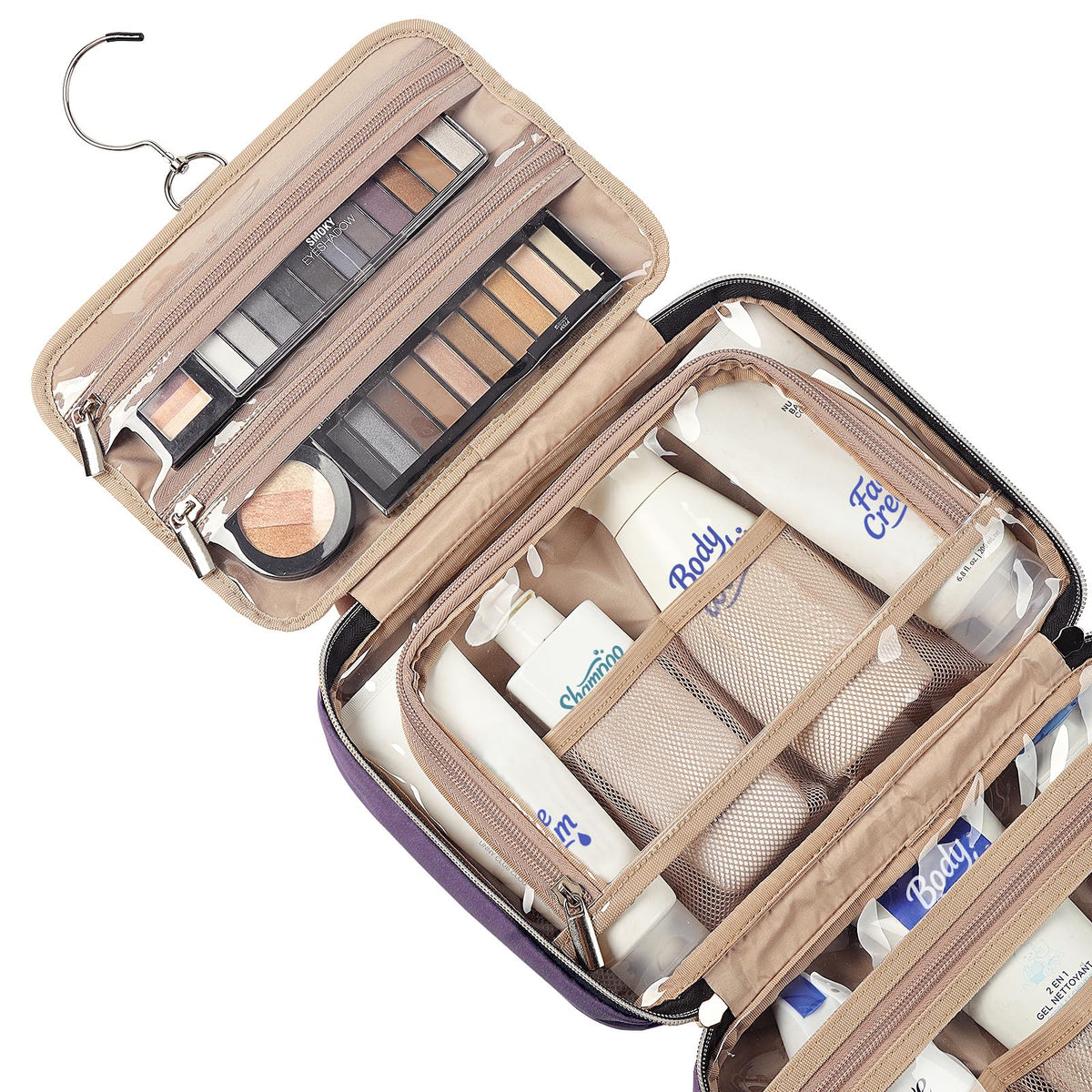 NISHEL elastic pockets close-up securing bottles and brushes to prevent spills