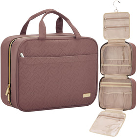 NISHEL front view rosewood-pink showing roomy exterior and stylish finish for travel