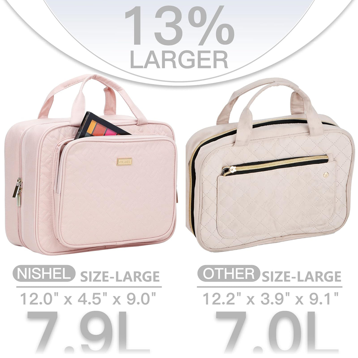 NISHEL open hanging full view with organized bottles for quick access
