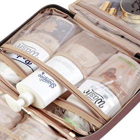 NISHEL beside full-size bottles to show capacity and packing convenience