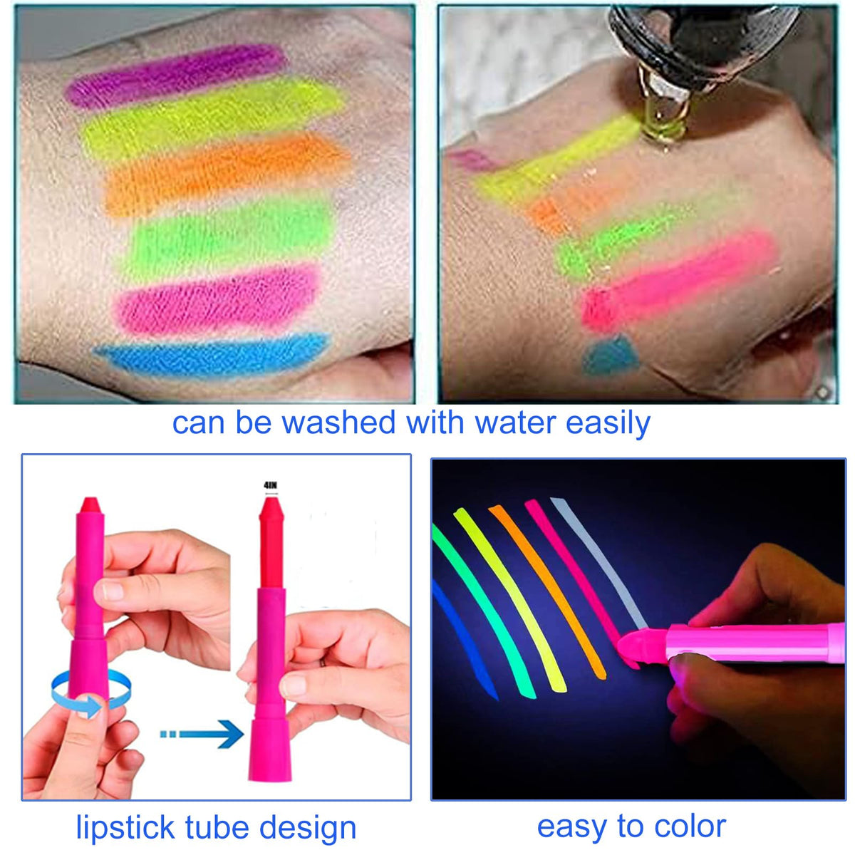 NIUEFH open paint sticks laid out to show vivid color range and selection