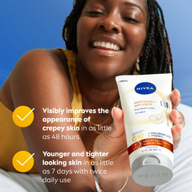 NIVEA being applied to an arm demonstrating improved skin smoothness benefit