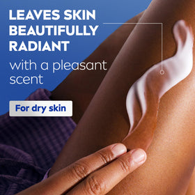 NIVEA being applied on an arm to show smoothness and improved elasticity