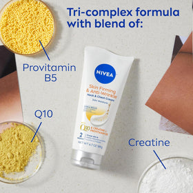 NIVEA application on neck demonstrating firming and smoothing effect