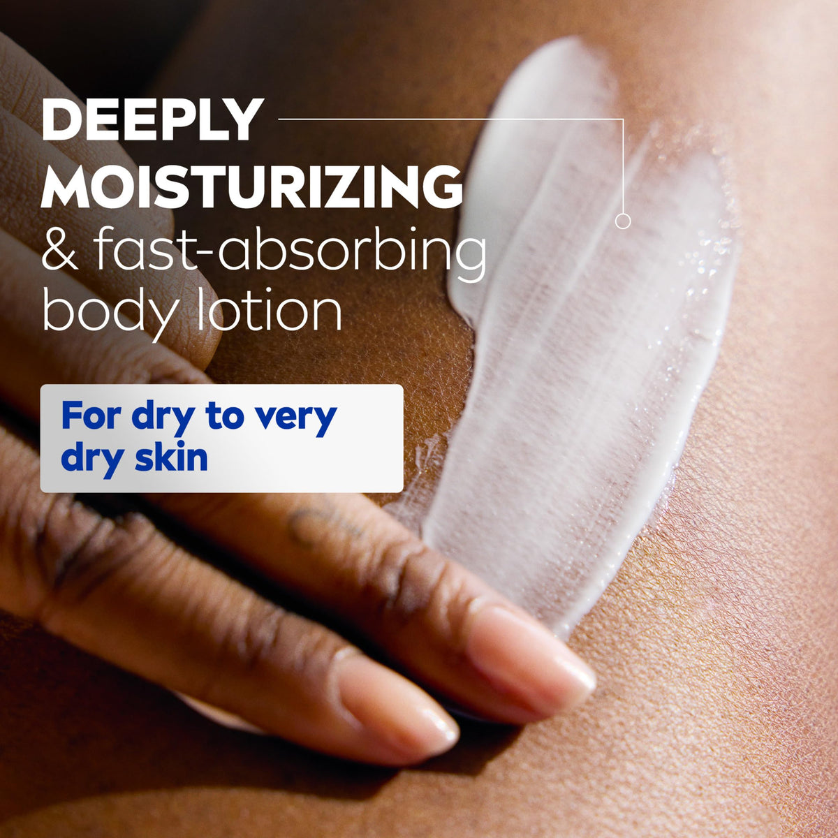 NIVEA product being applied to thigh demonstrating targeted firming use