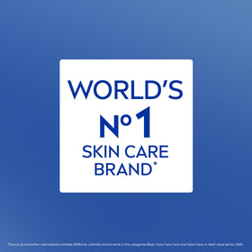 NIVEA back label close-up displaying ingredients and usage directions benefit