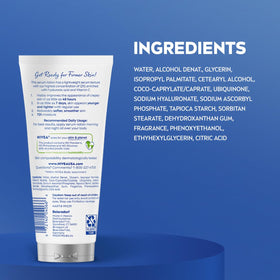 NIVEA before and after texture comparison illustrating reduced crepey appearance