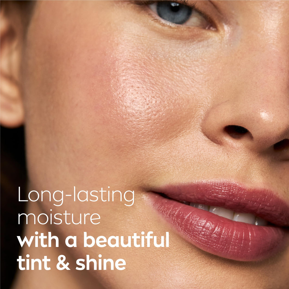 NIVEA blackberry tinted lip balm stick close-up displaying deeper berry color
