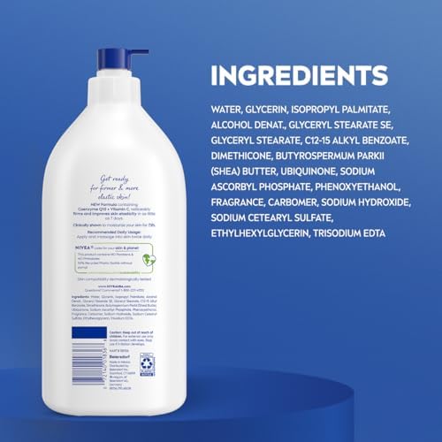 NIVEA bottle displayed on bathroom shelf for everyday skincare routine