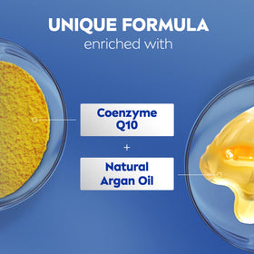 NIVEA bottle label noting recycled plastic packaging and eco benefit