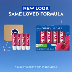 NIVEA open stick showing balm texture and smooth application benefit