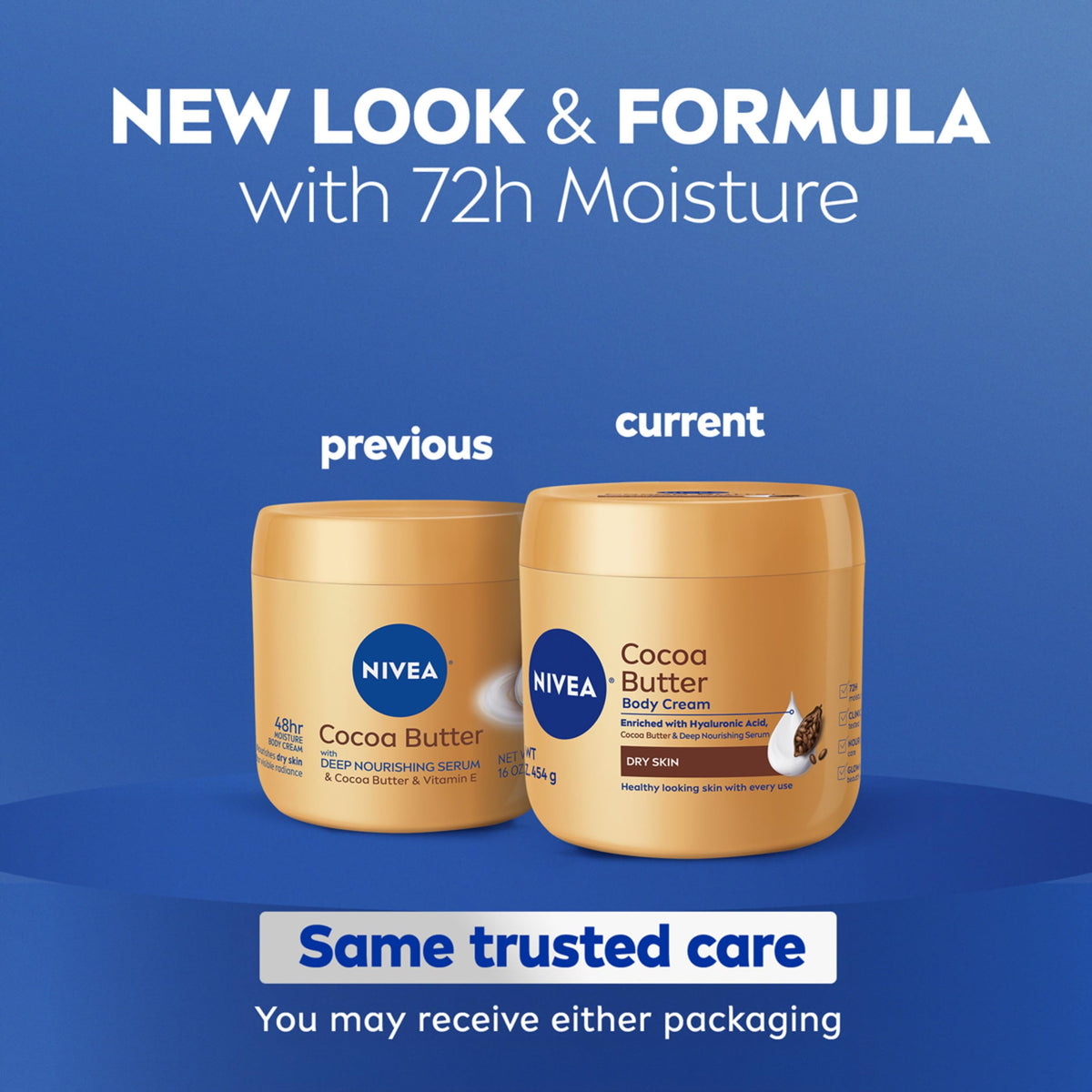 NIVEA close-up texture of cream highlighting rich nourishment