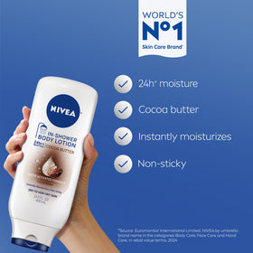 NIVEA texture close-up highlighting creamy cocoa butter moisture