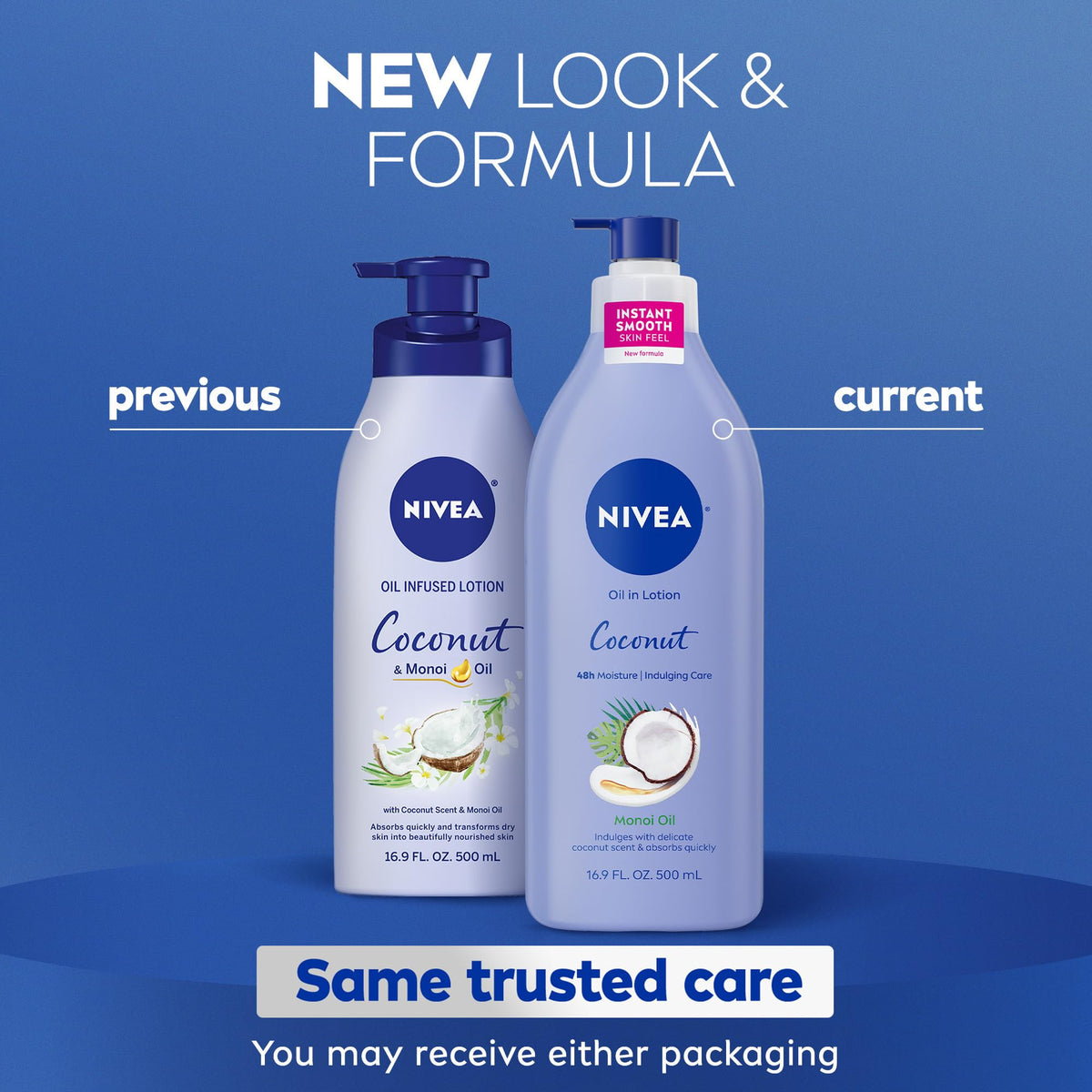 NIVEA lotion texture close-up highlighting fast-absorbing, non-greasy feel