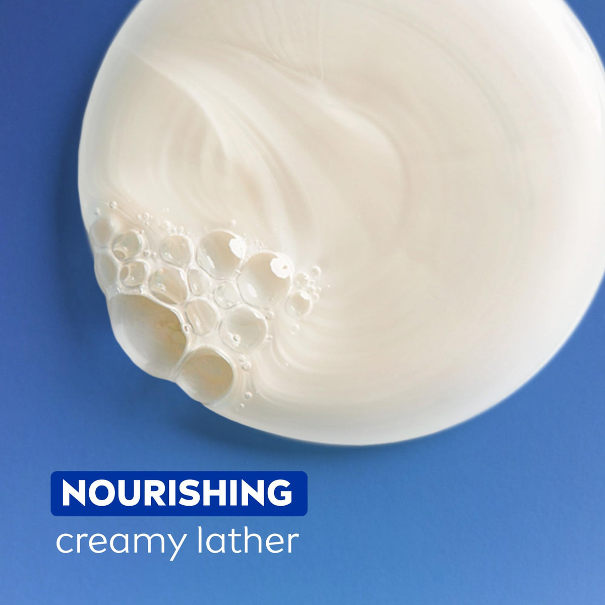 NIVEA creamy lather close-up demonstrating gentle cleansing and moisture