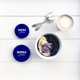 NIVEA Creme on bathroom shelf lifestyle image suggesting everyday accessibility