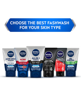 NIVEA Men Deep Impact 100 ml next to common objects for size comparison