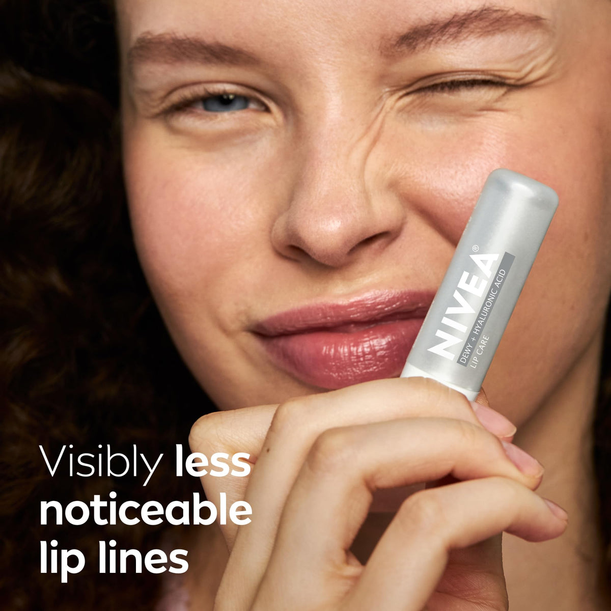 NIVEA balm texture close-up highlighting smooth, non-sticky hydration