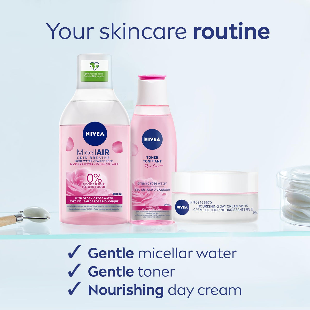 NIVEA before and after eye makeup removal illustrating visible makeup lift