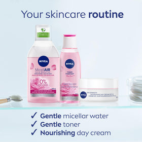 NIVEA before and after eye makeup removal illustrating visible makeup lift