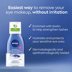 NIVEA shaken mix showing combined oil and water layers for effective cleansing