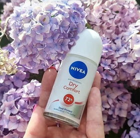 NIVEA roll-on detail closeup highlighting quick-dry mineral formula