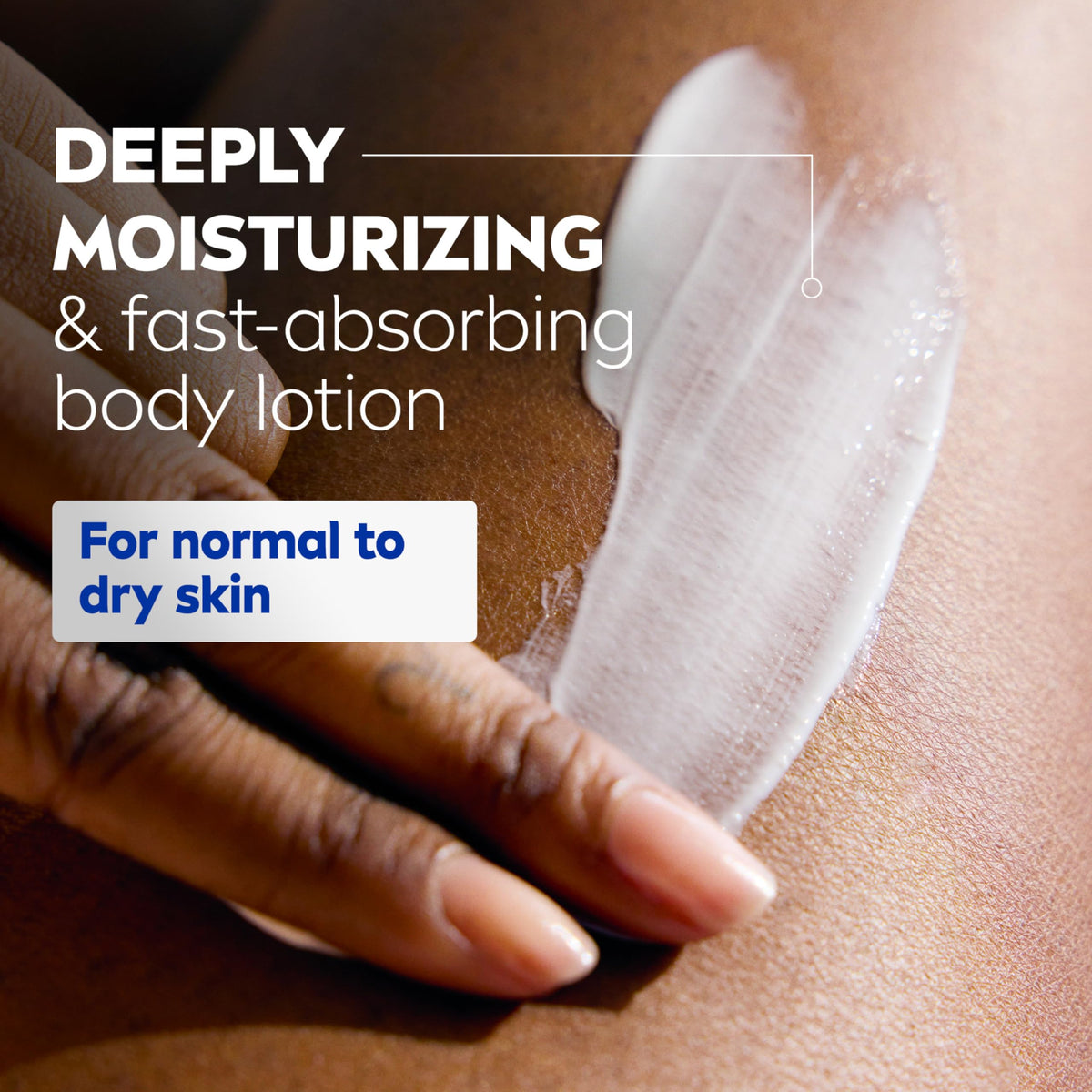 NIVEA duo held in hand demonstrating size and easy-application travel-friendly benefit