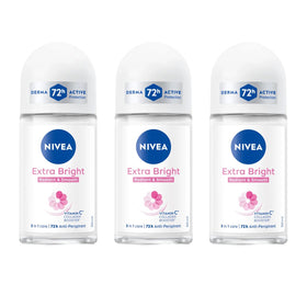 NIVEA front packaging showing brightening roll-on and benefits