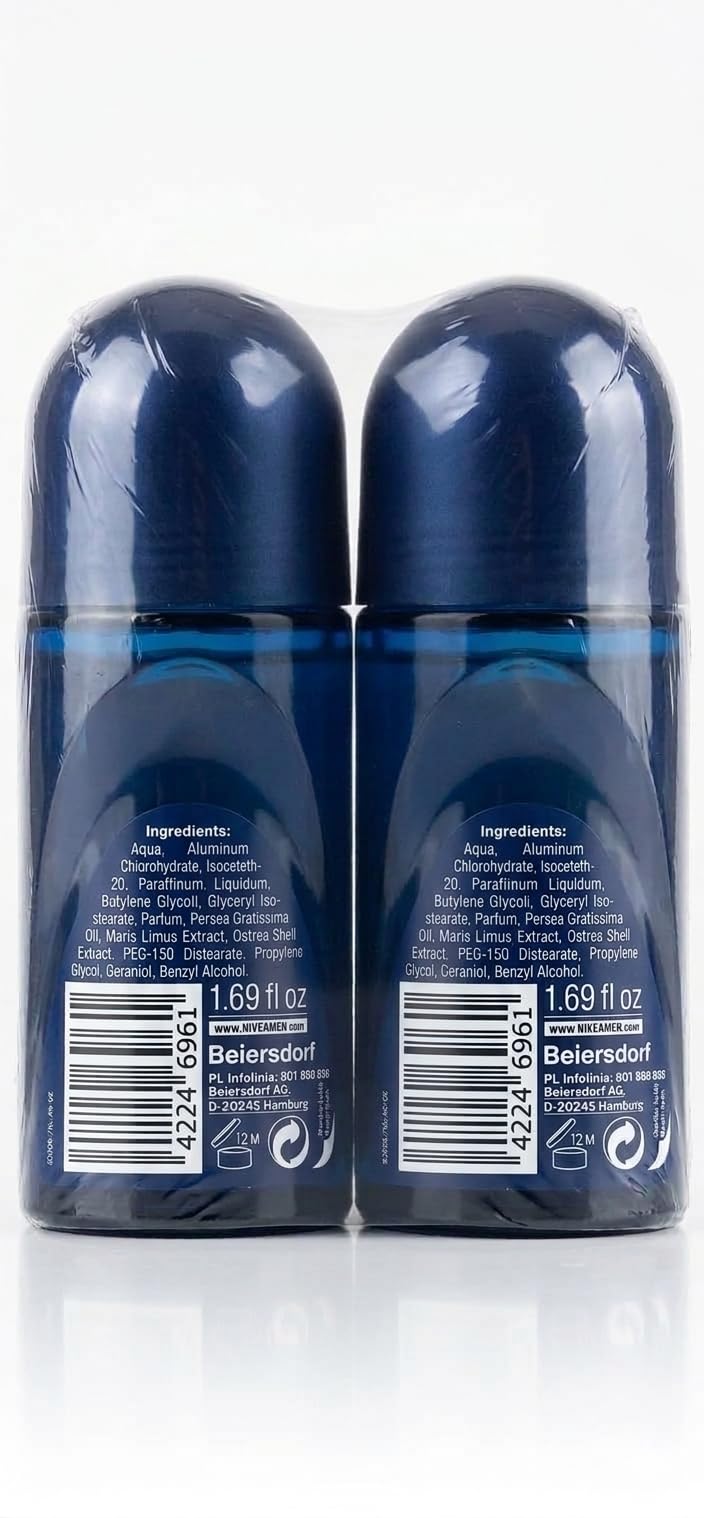 NIVEA Men close-up of roll-on applicator demonstrating smooth application