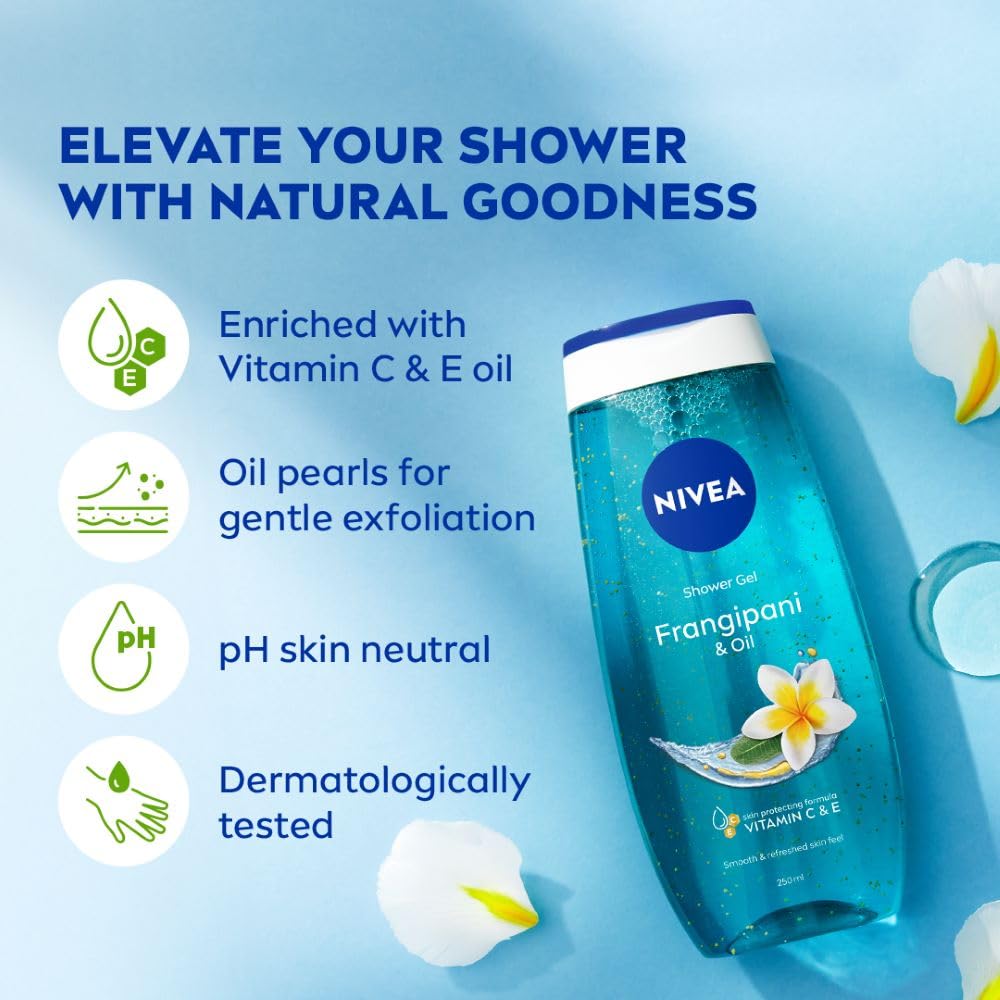 NIVEA 250 ml bottle next to ruler showing compact travel-friendly size