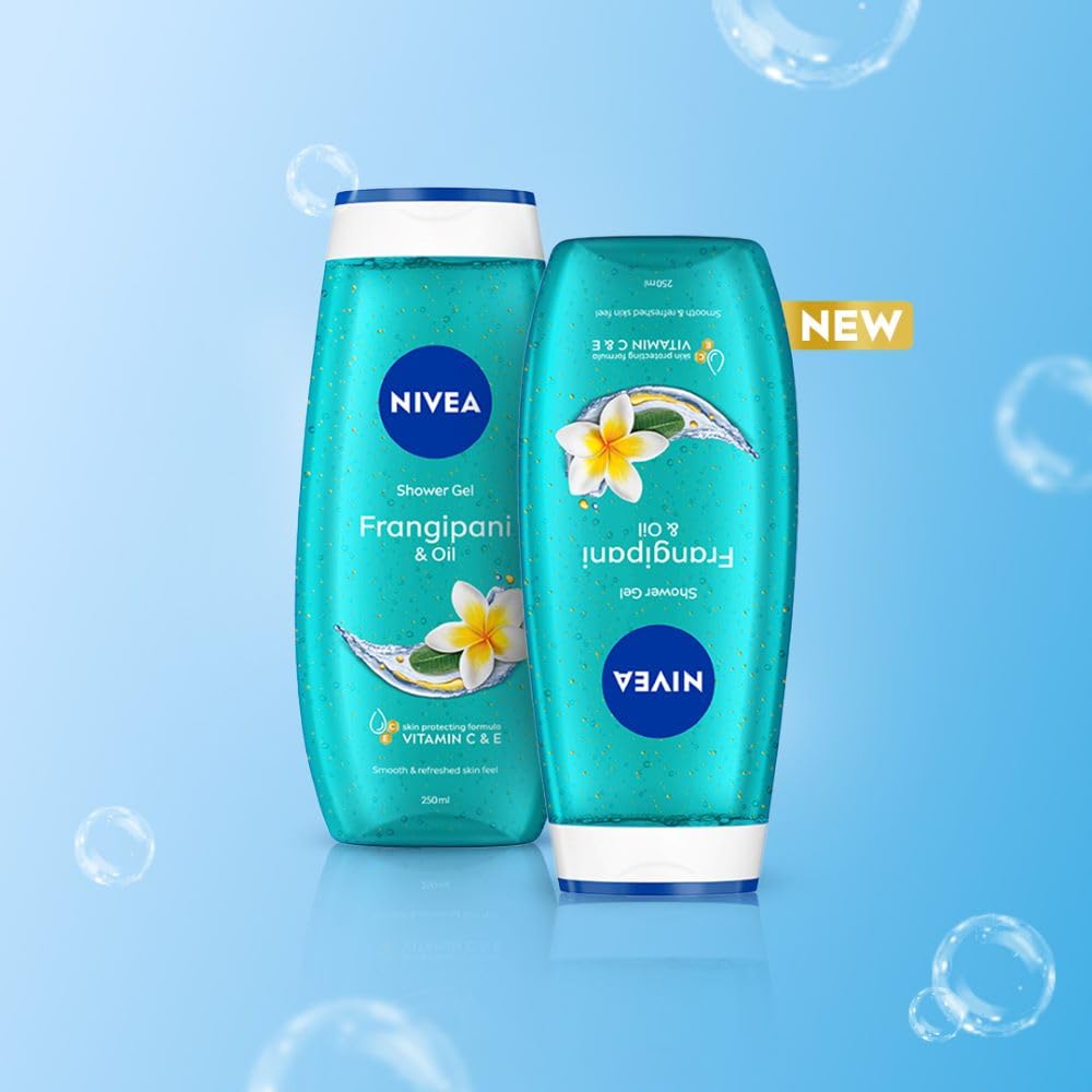 NIVEA gel texture with visible oil pearls for soft skin benefits