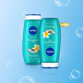 NIVEA gel texture with visible oil pearls for soft skin benefits