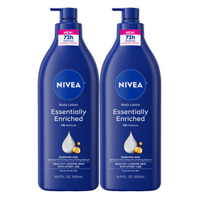 NIVEA front view pump bottle showing product and branding for quick identification and convenience