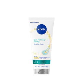 NIVEA front tube showing firming gel cream and benefits